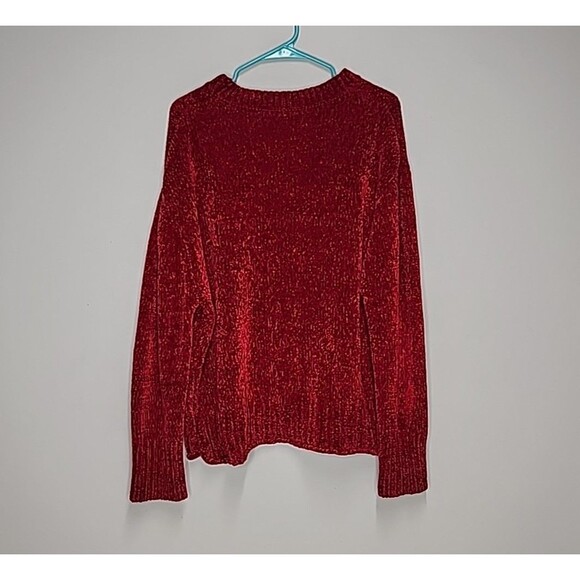 Christian Siriano New York Women's Red Chunky Pullover Sweater Long Sleeve XL - Picture 7 of 7